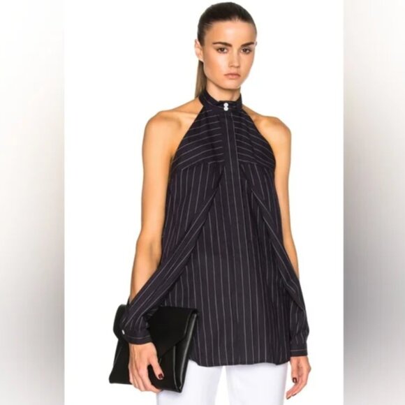 Striped Navy Women's Top - Picture 2 of 12